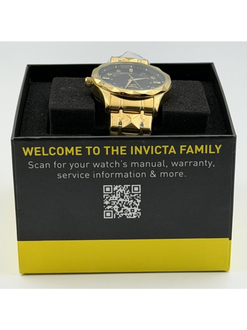 Invicta 69019 Gold-Tone Stainless Steel Men's Watch Black Dial Original Box - Picture 3 of 8